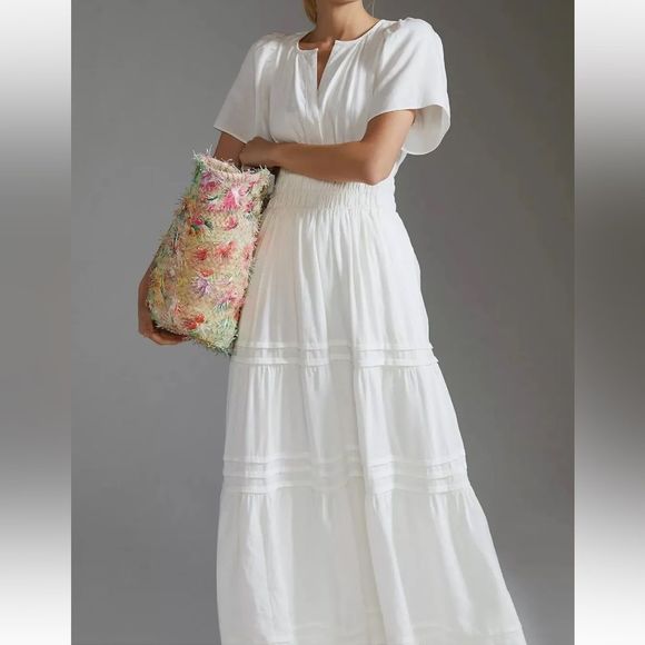 Anthropologie White Somerset Maxi Dress - Picture 5 of 10
